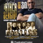 Festival ¡Ataca Sergio! lineup graphic featuring Sergio George and salsa all-stars