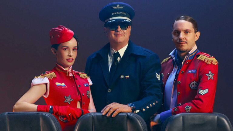 Carlos Vives and Monsieur Periné promoting their collaborative single “El Avión”