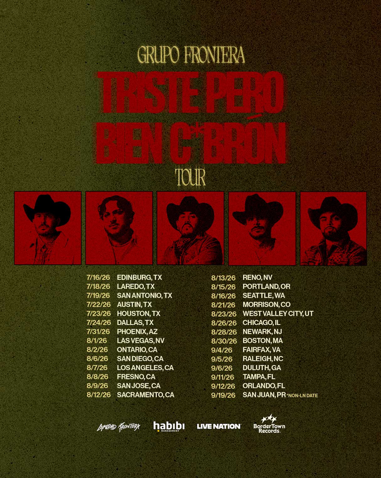 Grupo Frontera regional Mexican concert tour
