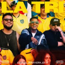 JOMBRIEL, Javier Neira, and Jøtta promoting their single “La Tri” ahead of Ecuador’s 2026 World Cup campaign