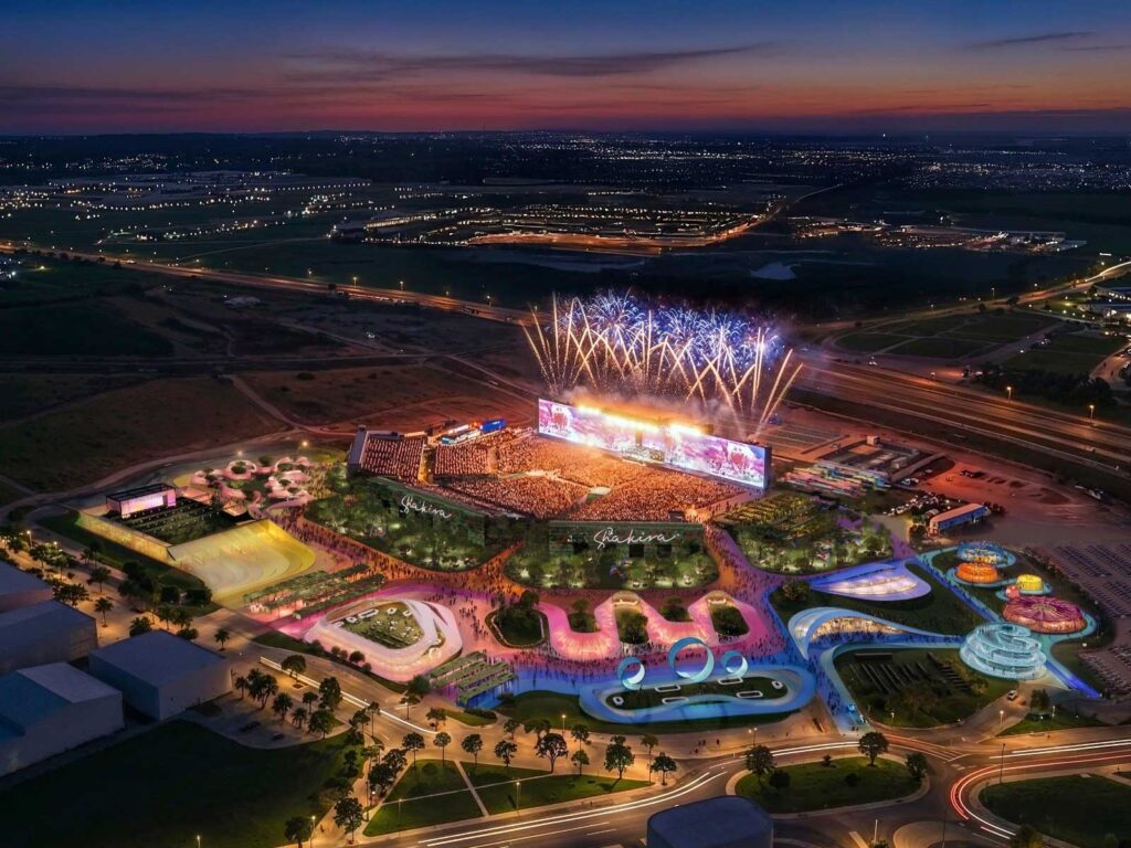 Promotional image for Shakira’s three-night Madrid residency at Shakira Stadium in September 2026
