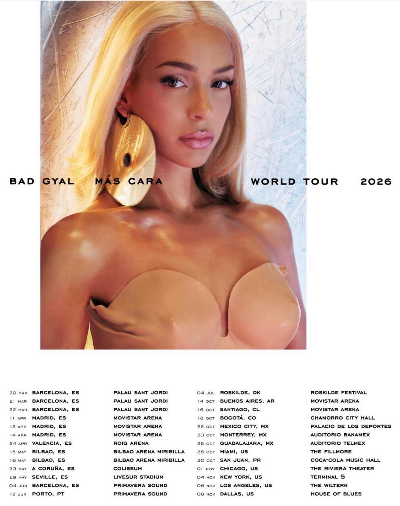 Bad Gyal announces new Más Cara World Tour dates across Latin America and the U.S.
