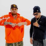 Miky Woodz and Myke Towers during the rollout of their 2026 collaboration “DFWE”