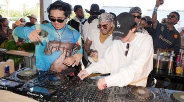 Rauw Alejandro and RØZ live at Coachella Weekend 1 pop-up performance