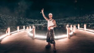Ryan Castro performing at sold-out Estadio Atanasio Girardot in Medellín