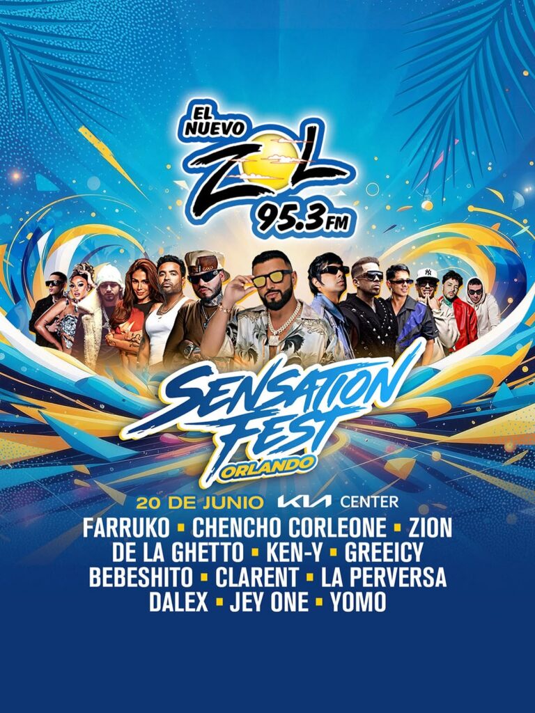 Sensation Fest Orlando 2026 lineup featuring Farruko Chencho Corleone Zion at Kia Center