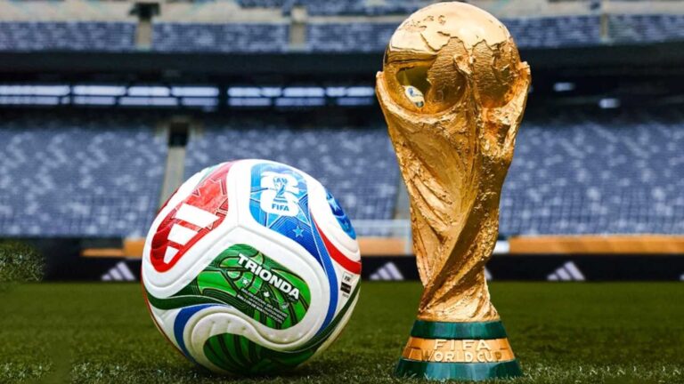 FIFA World Cup stadium with fans celebrating to Latin music