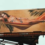 Karol G Bichota billboard in Coachella desert highway