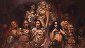 Karol G performing during her historic Coachella 2026 headlining set