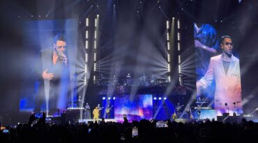Romeo Santos and Prince Royce performing live on stage in Orlando during bachata concert