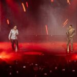 Romeo Santos and Prince Royce performing live on stage during 2026 tour