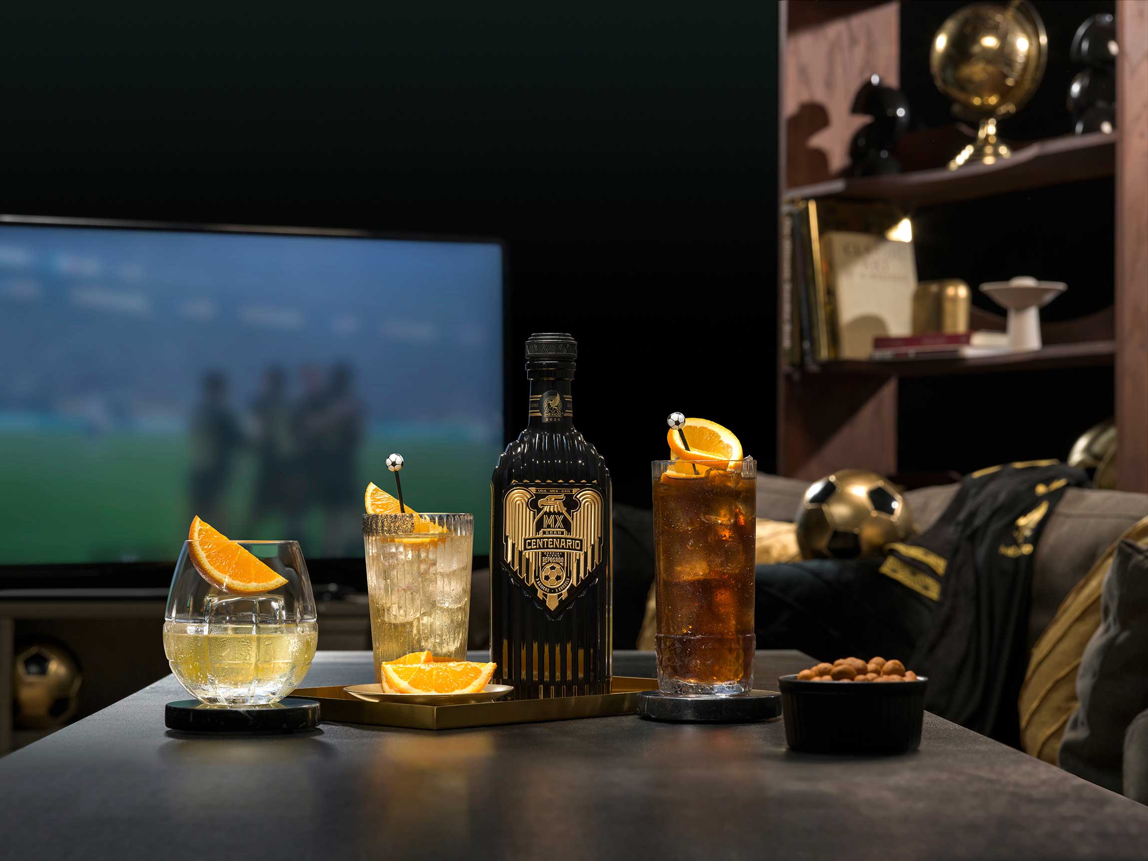 Gran Centenario tequila bottle inspired by Mexican National Team fútbol culture
