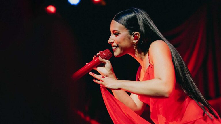 Zhamira performs during her sold-out Curita Para el Corazón tour in Puerto Rico