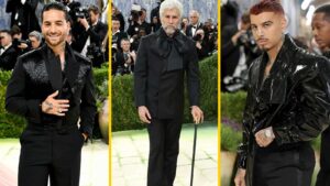 Latino artists including Bad Bunny, Rauw Alejandro, and Maluma at the 2026 Met Gala red carpet
