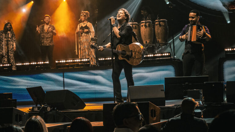 Carlos Vives onstage with La Provincia during Tour al Sol