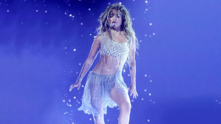 Karol G performing Ivonny Bonita at the 52nd American Music Awards in Las Vegas