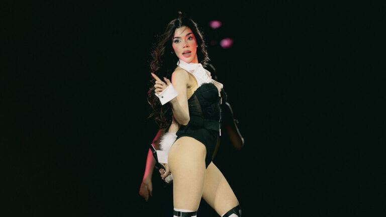 Kenia OS performing during her K DE KARMA Tour set at Tecate Emblema in Mexico City