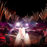 Nicky Jam performing before a sold-out stadium crowd of 40,000 fans in Colombia.
