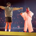Myke Towers joins Bad Bunny on stage in Madrid during DeBÍ TiRAR MáS FOToS World Tour