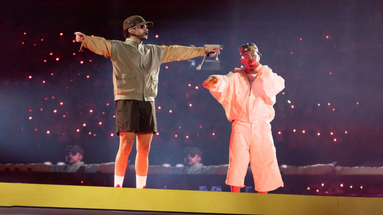 Myke Towers joins Bad Bunny on stage in Madrid during DeBÍ TiRAR MáS FOToS World Tour