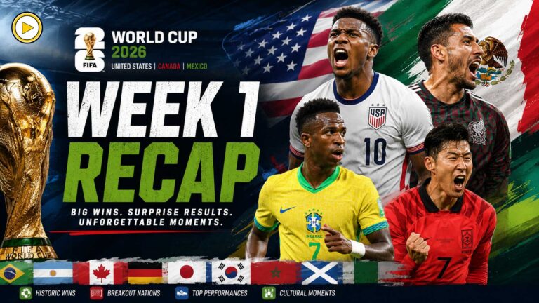 World Cup supporters from multiple nations gathering during the tournament's first week.