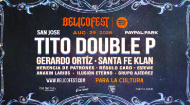 BelicoFest 2026 lineup featuring Tito Double P, Santa Fe Klan and Gerardo Ortiz.