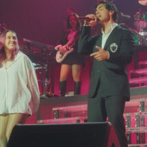 ELA Taubert joins Joe Jonas and the Jonas Brothers onstage during their sold-out Miami concert.
