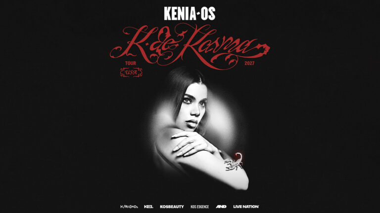 Kenia Os announces her 2027 K DE KARMA U.S. Tour featuring six American concert dates.